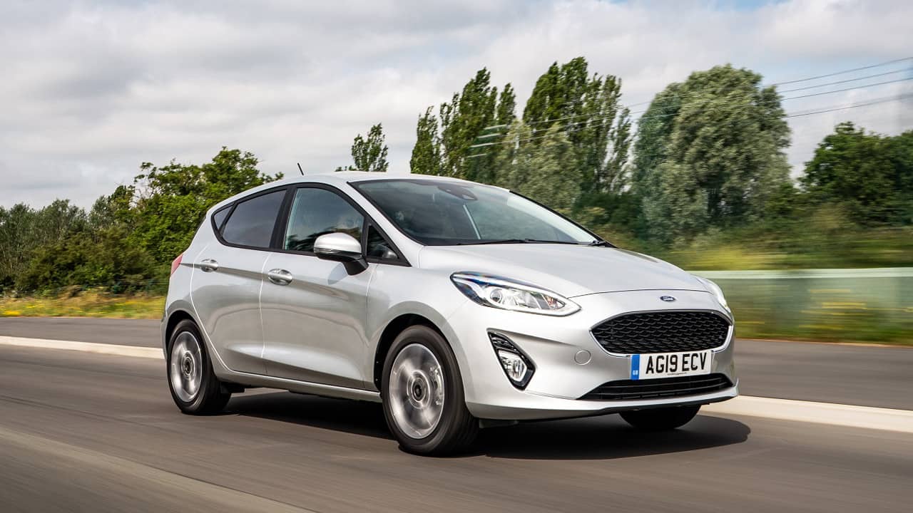 Silver Ford Fiesta Exterior Front Driving