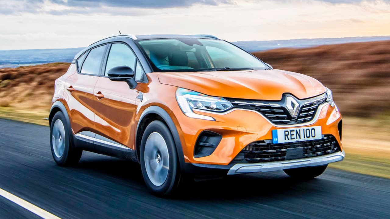 Orange Renault Captur Exterior Front Driving
