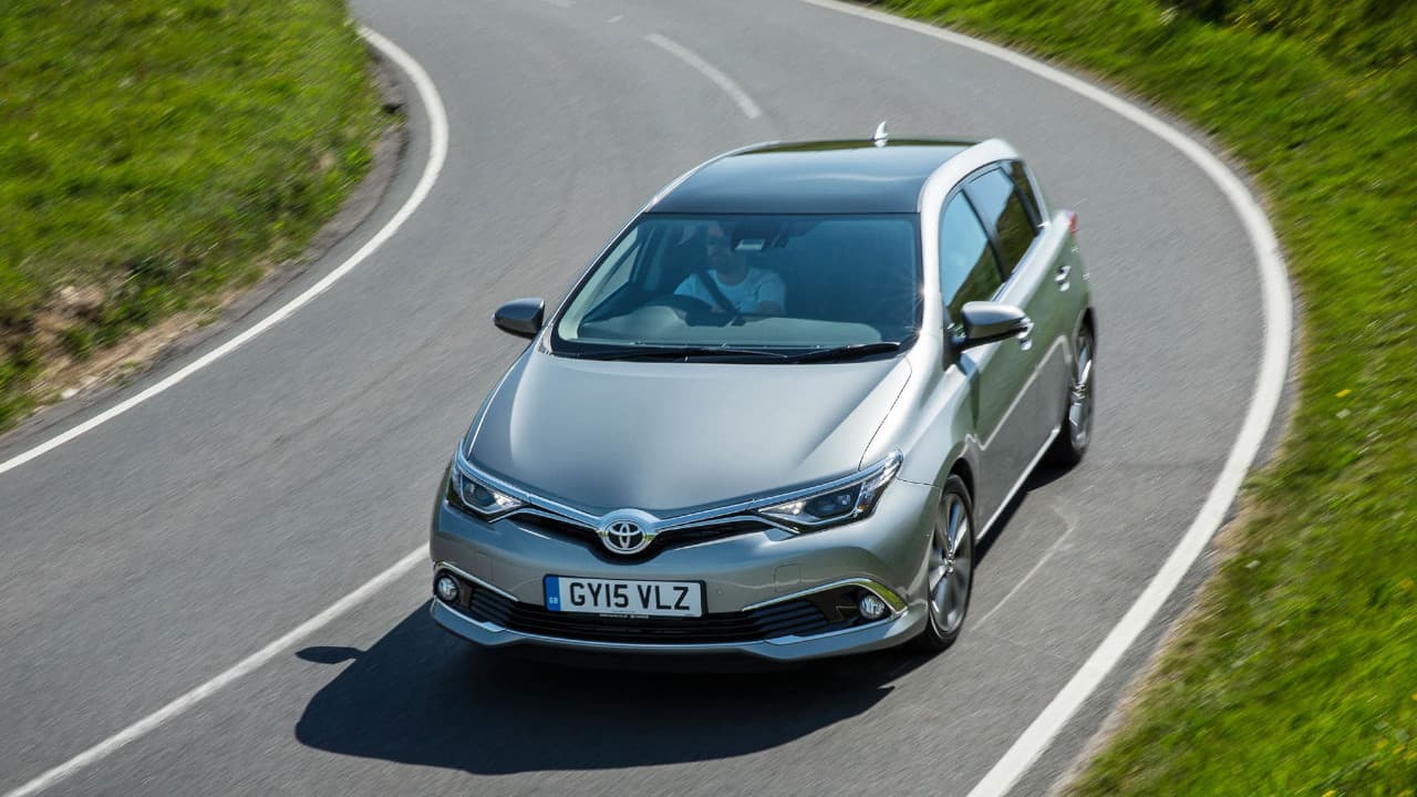Silver Toyota Auris Exterior Front Driving