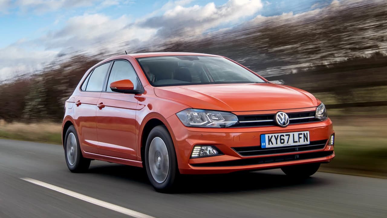 Orange Volkswagen Polo Exterior Front Driving