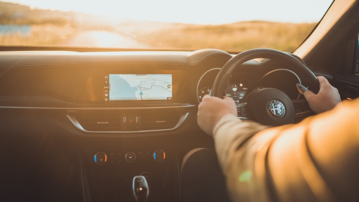 Alfa Romeo driving driver seat interior