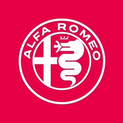 Alfa Romeo Logo on Red Background