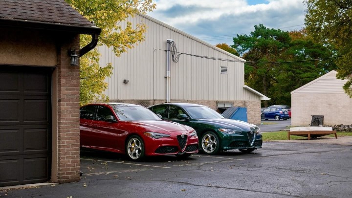 Alfa Romeo Giulia Duo Parked Outside House