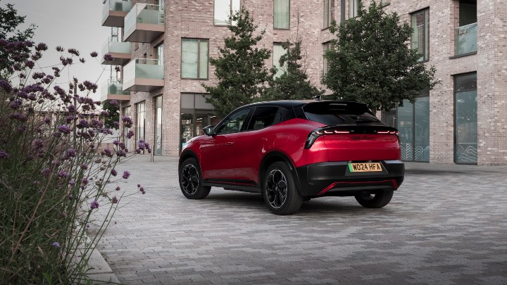 Alfa Romeo Junior Elettrica red rear 