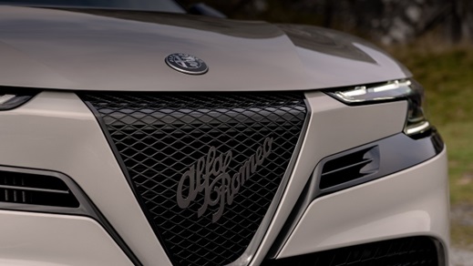 Grey Alfa Romeo Junior front close up