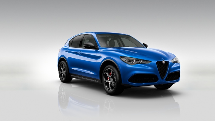Blue Alfa Romeo Stelvio Veloce