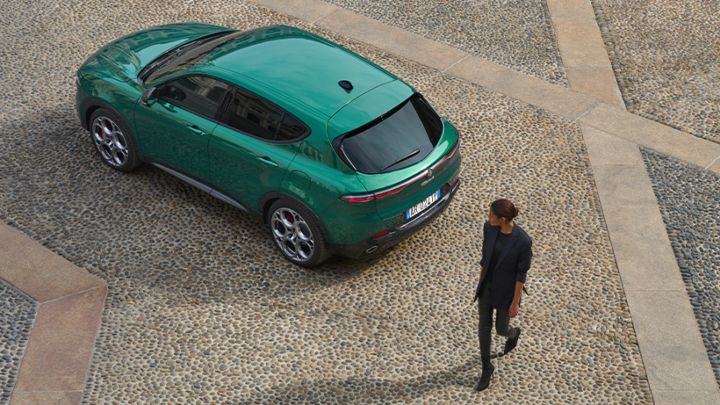 Green Alfa Romeo Tonale Exterior Aerial