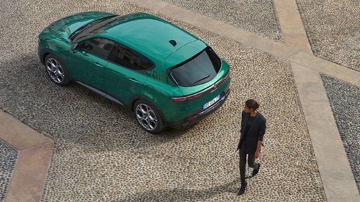 Green Alfa Romeo Tonale Exterior Aerial
