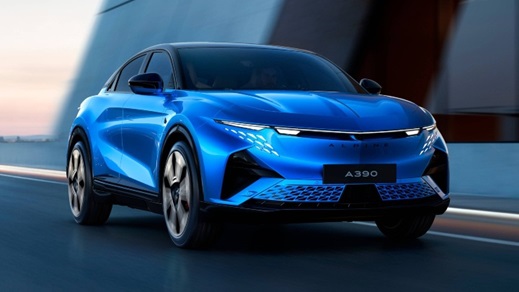 Blue Alpine A390 Exterior Front Driving