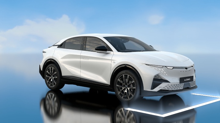 White Alpine A390 GT Exterior Front in Studio