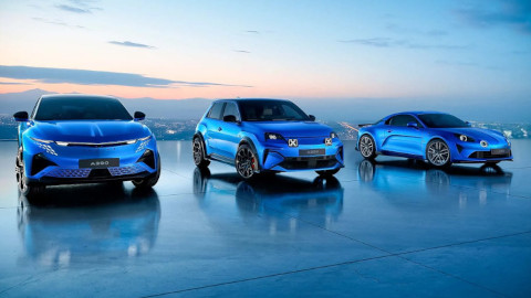 Alpine Line-Up In All Blue A290 A390 and A110