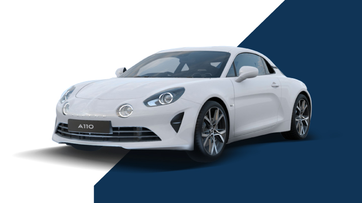 Alpine A110 in White Hero