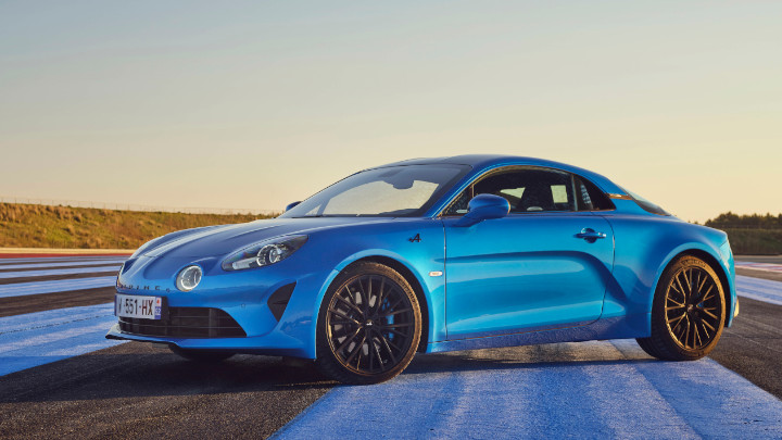 Alpine A110 GT Front Angle in Blue