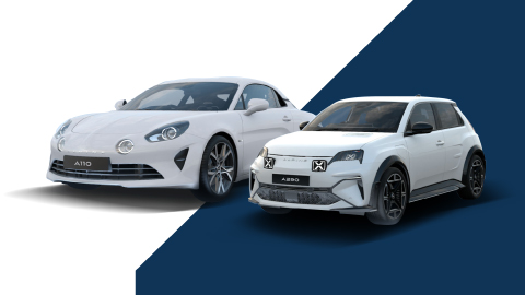 Alpine A110 and A290 in White