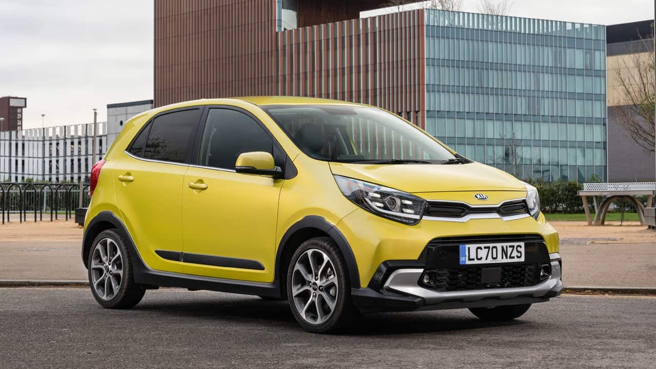 Yellow Kia Picanto Exterior Front Static