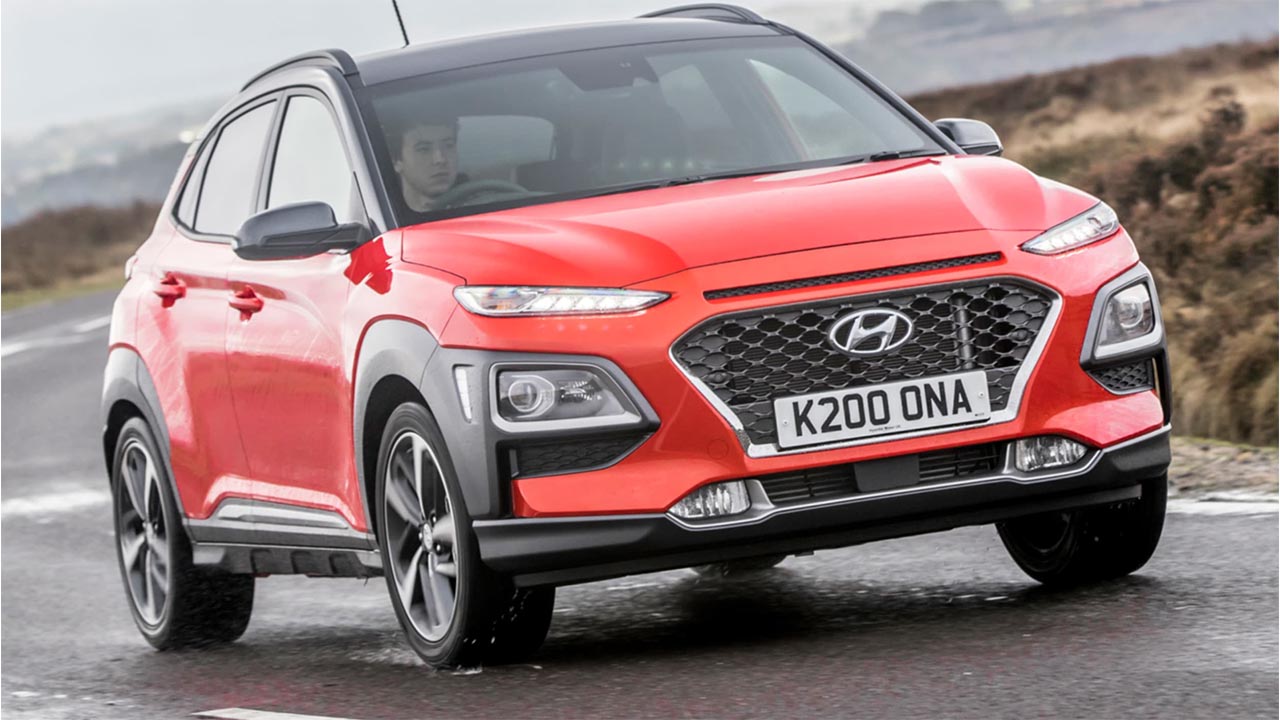 read hyundai kona, front, driving
