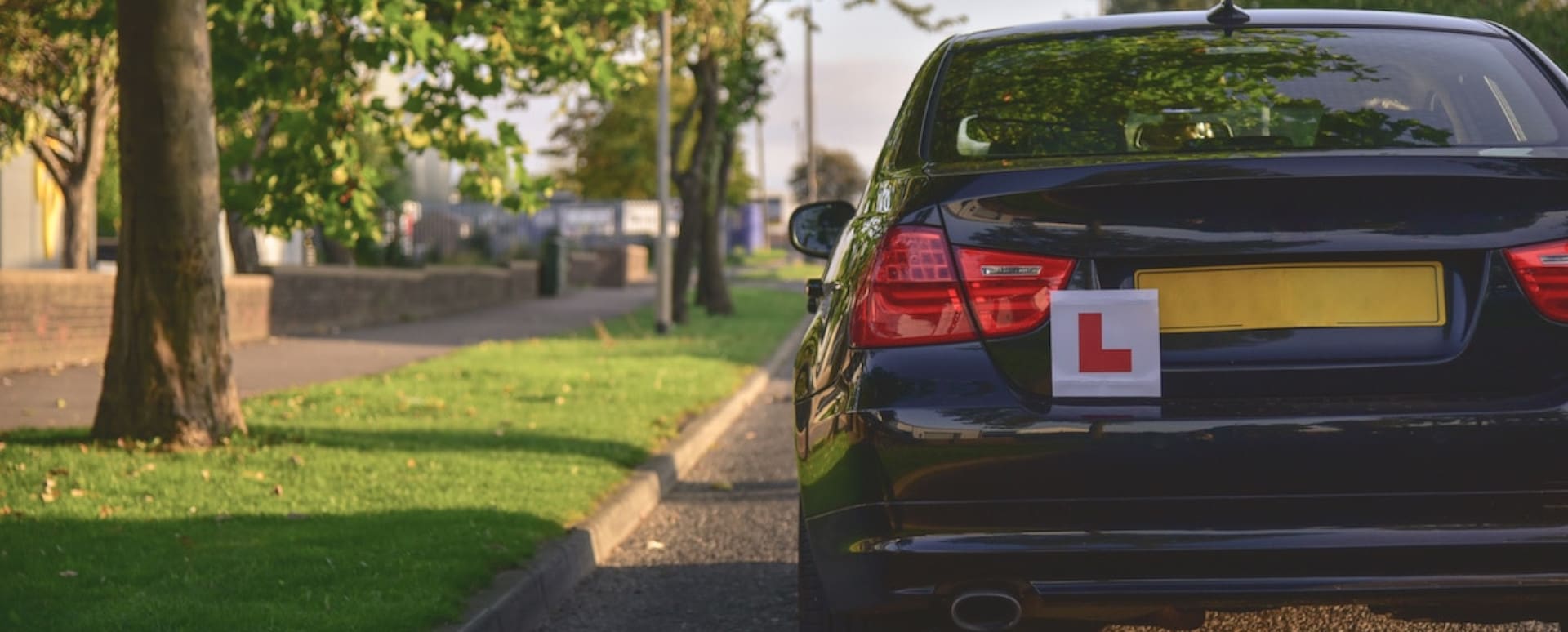 L Plate On Rear of Car