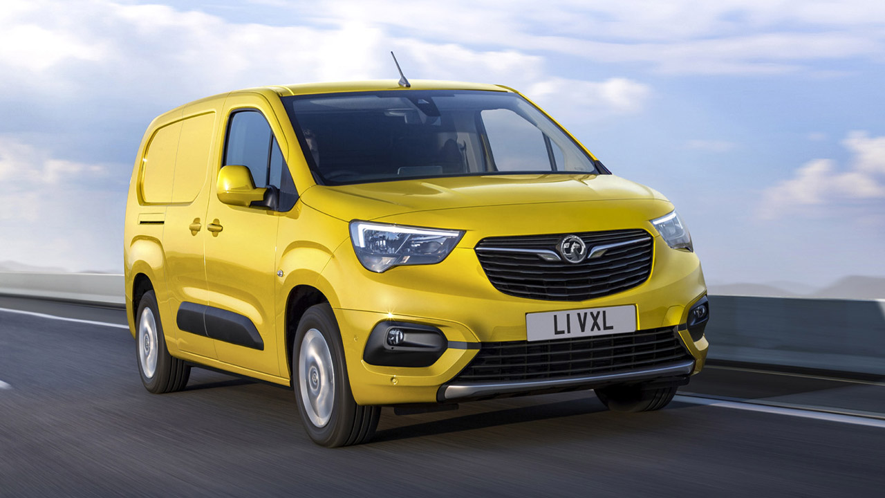 Yellow Vauxhall Combo van