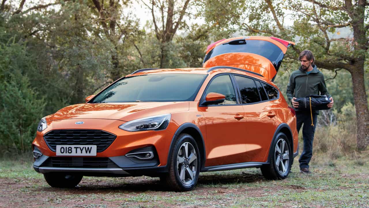 Orange Ford Focus Active Exterior Front Countryside
