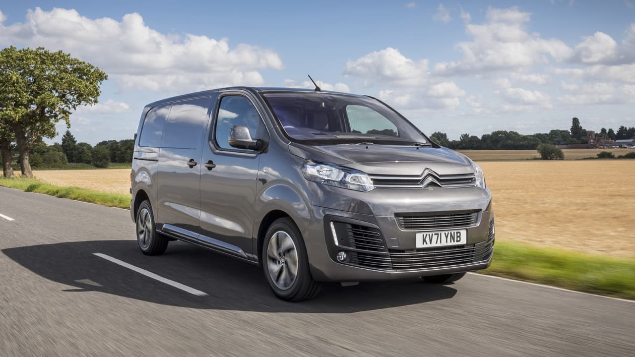 Grey Citroen Dispatch Exterior Front Driving