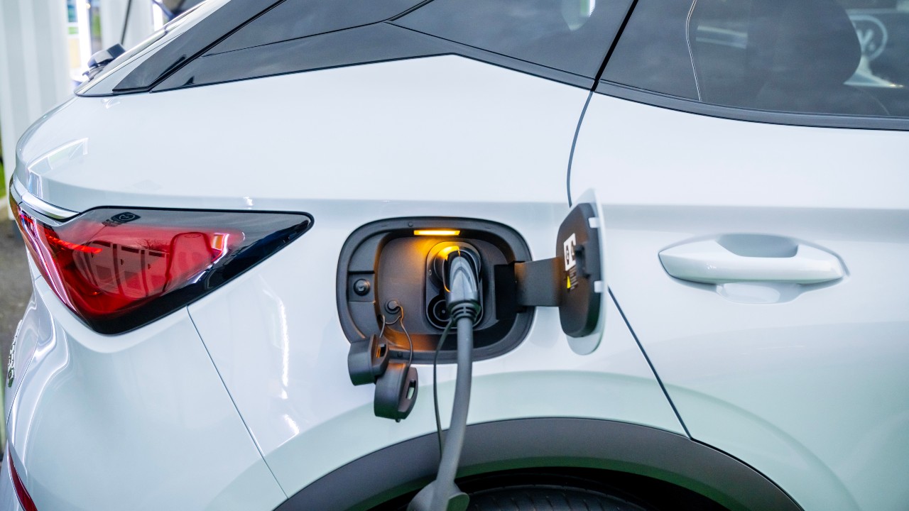 BYD Atto 3 white charging