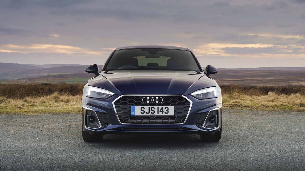 Blue Audi A5 Nose
