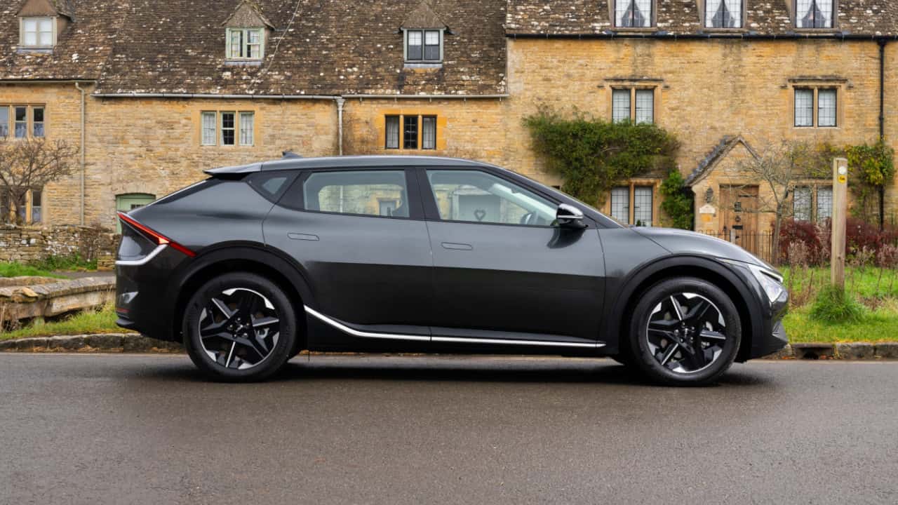 Kia EV6 Parked Outside Cottages