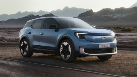 Blue Ford Explorer Parked On Side Of Road