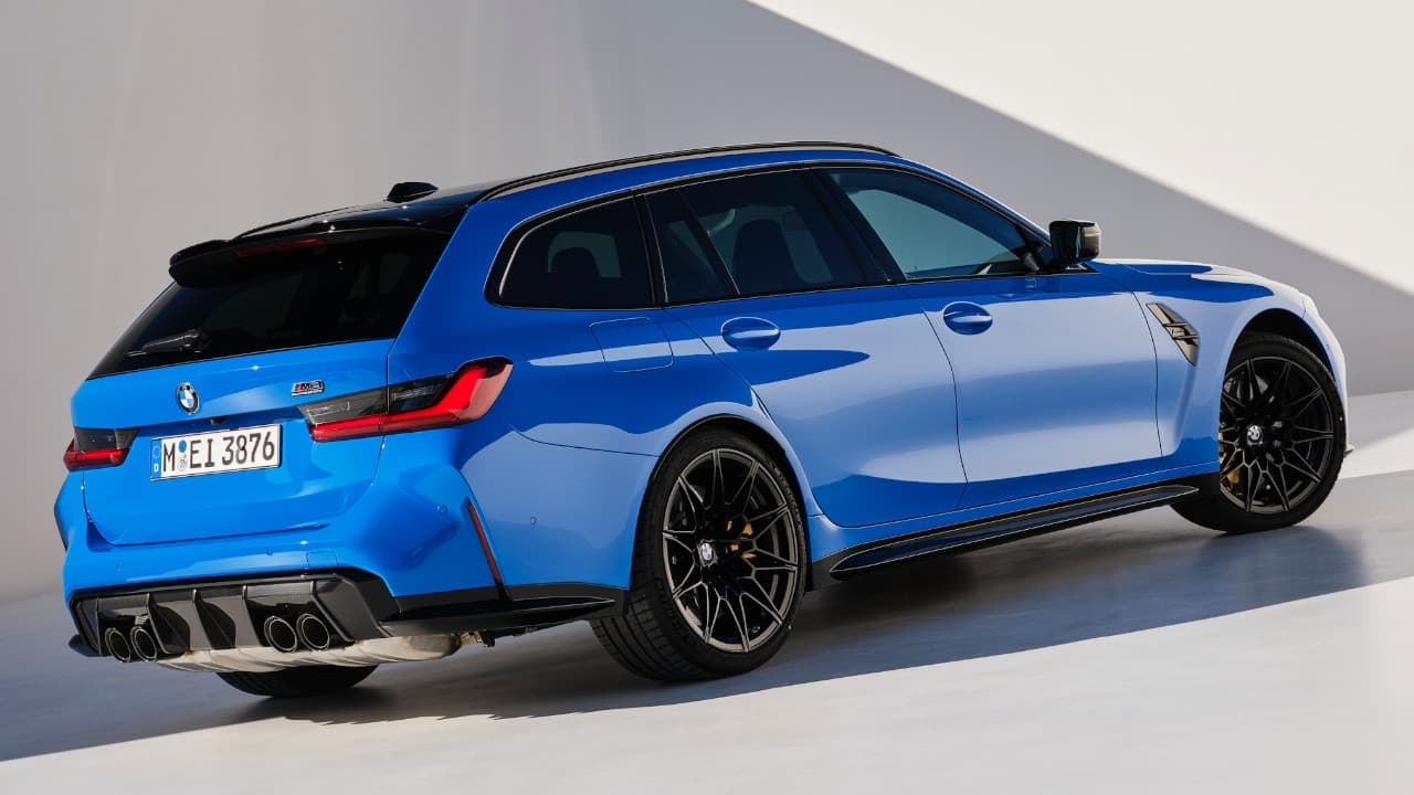 BMW M3 Touring in Blue Rear Lifestyle