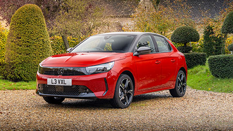 Red Vauxhall Corsa Exterior Front Static