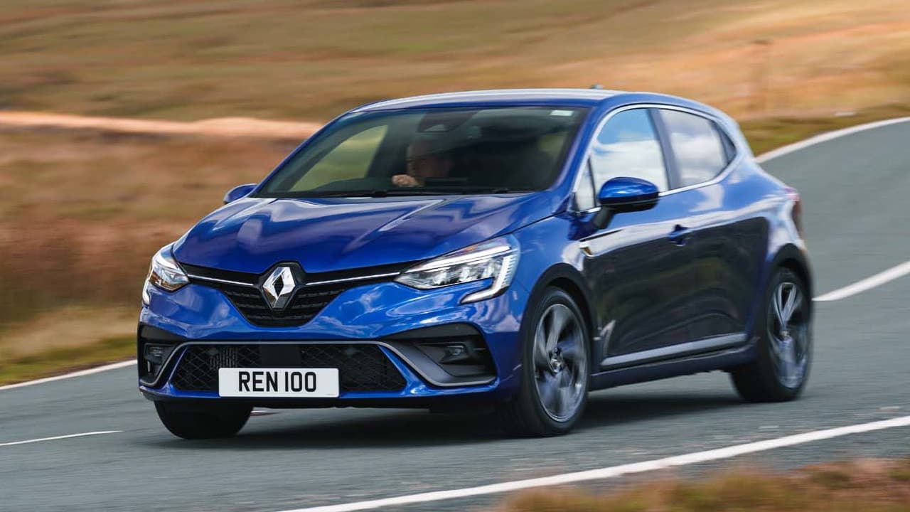 Blue Renault Clio Exterior Front Driving