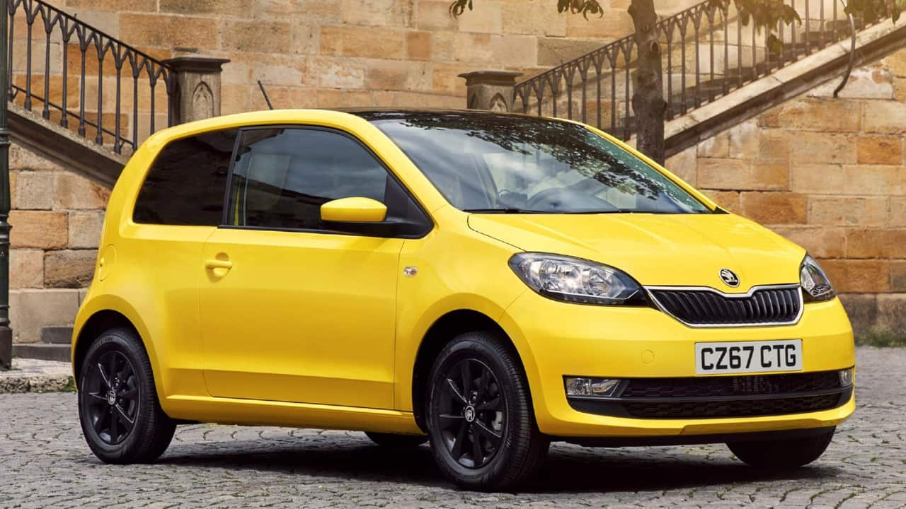 Yellow Skoda Citigo Exterior Front Static