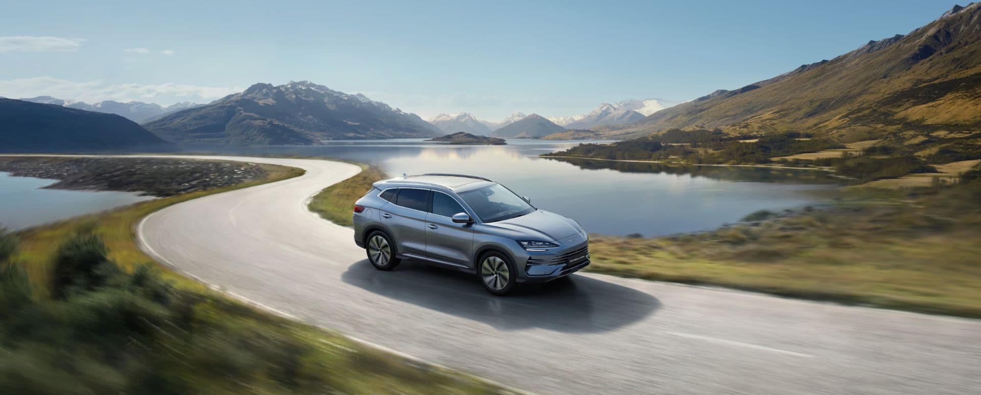 BYD SEAL U-DMi driving in the countryside