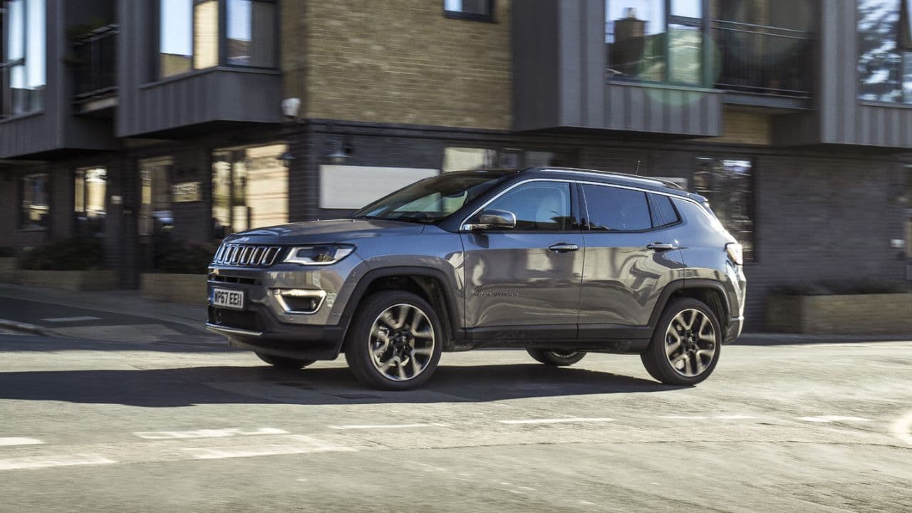 Jeep Compass driving in the city