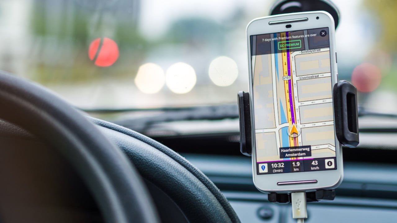 Phone In Mount With Sat Nav App