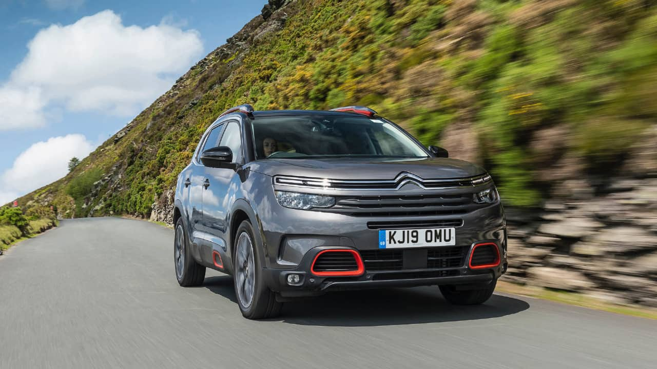 Grey Citroen C5 Aircross Exterior Front Driving