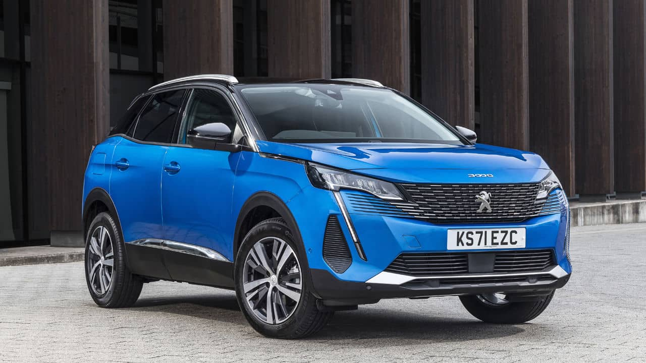 Blue Peugeot 3008 Exterior Front Static