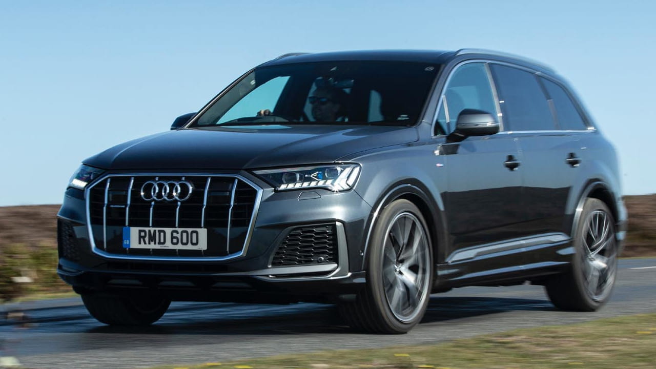 Grey Audi Q7 Exterior Front Driving