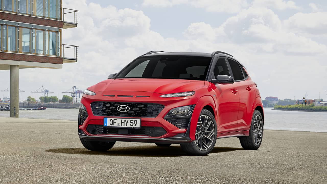 Red Hyundai Kona Exterior Front Static