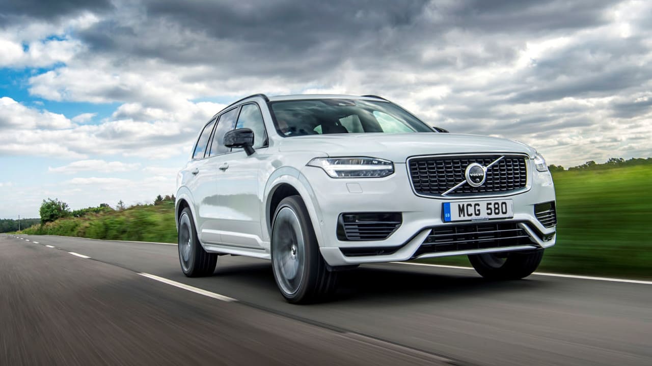 White Volvo XC90 Exterior Front Driving
