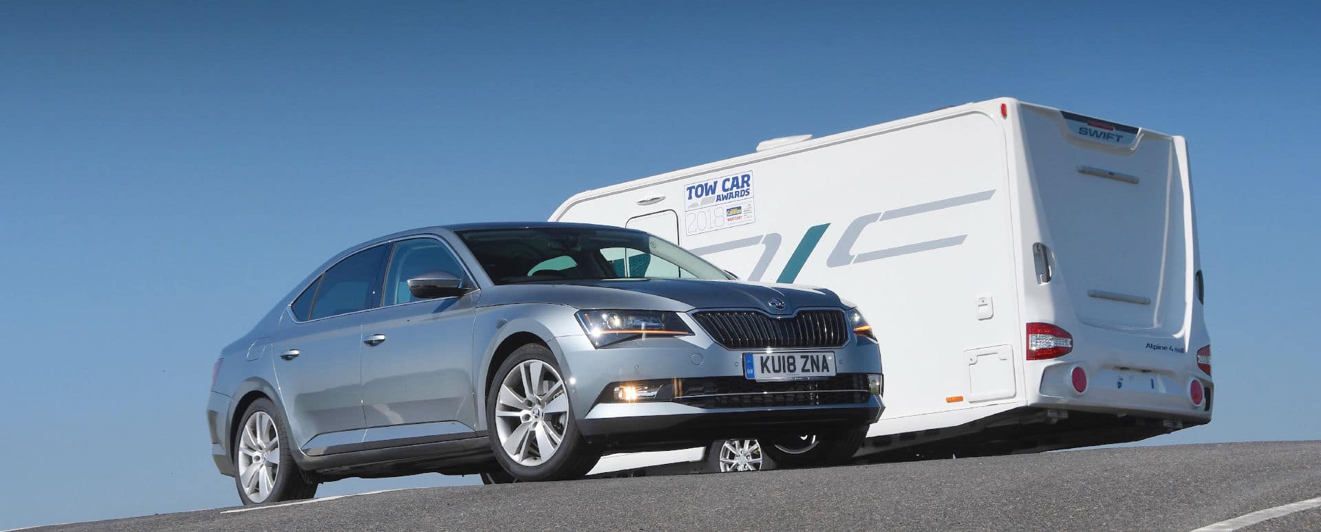 Skoda Superb with Caravan