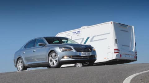 Skoda Superb with Caravan