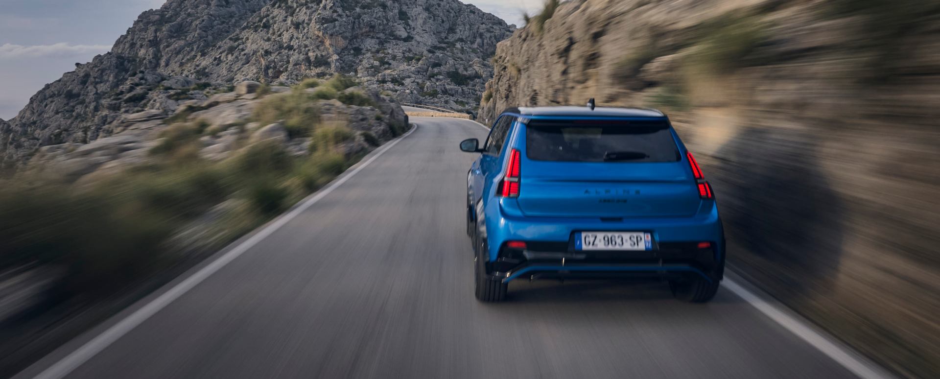 Blue Alpine A290 Exterior Rear Driving