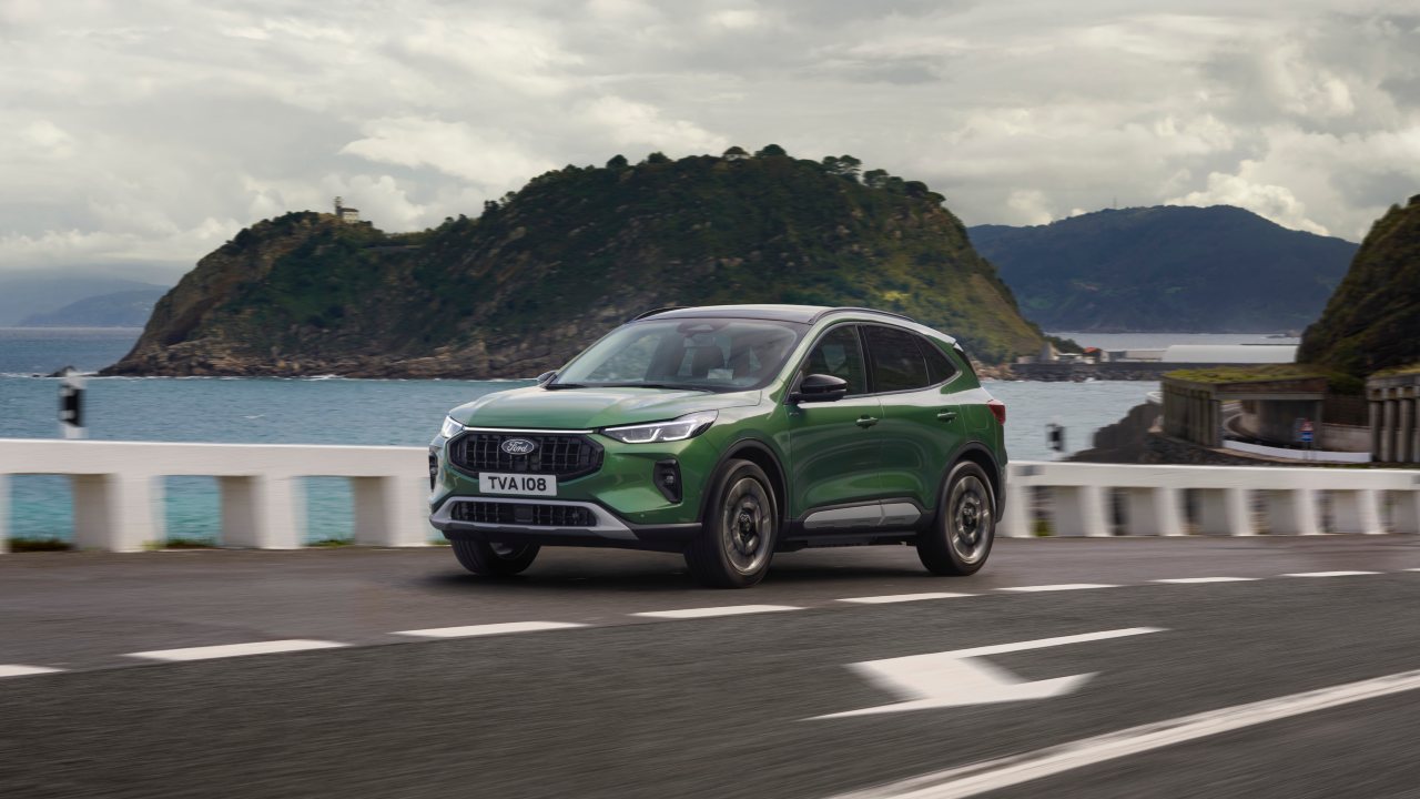 Green Ford Kuga Exterior Front Driving