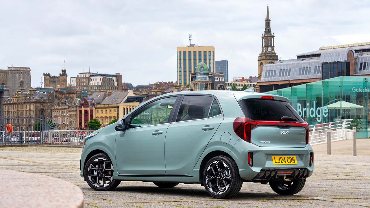 Kia Picanto green near city