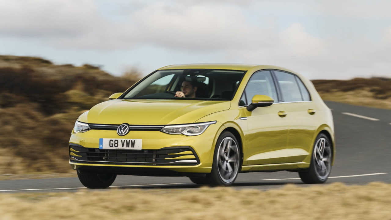 Yellow Volkswagen Golf Exterior Front Driving