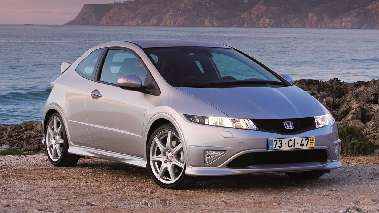 silver honda civic type r