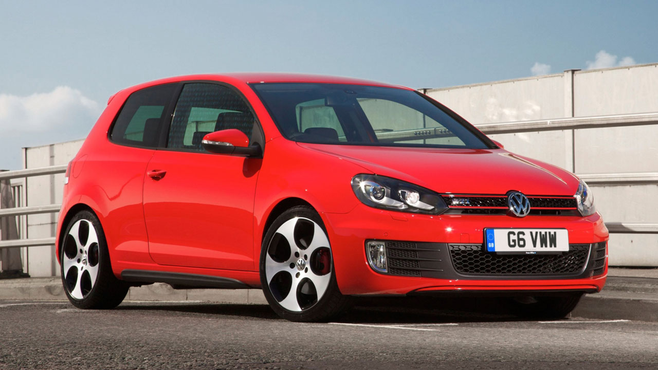 red volkswagen golf gti