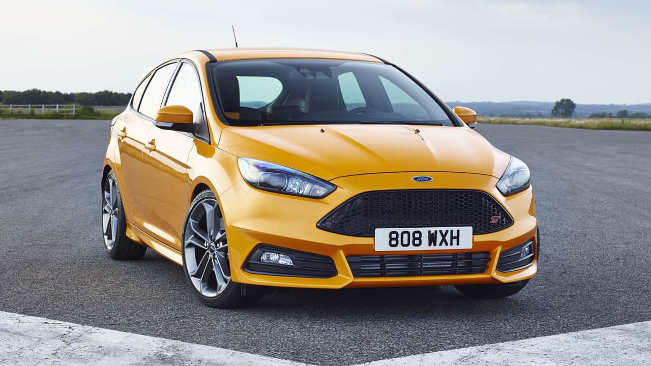 Yellow Ford Focus ST Exterior Front Static
