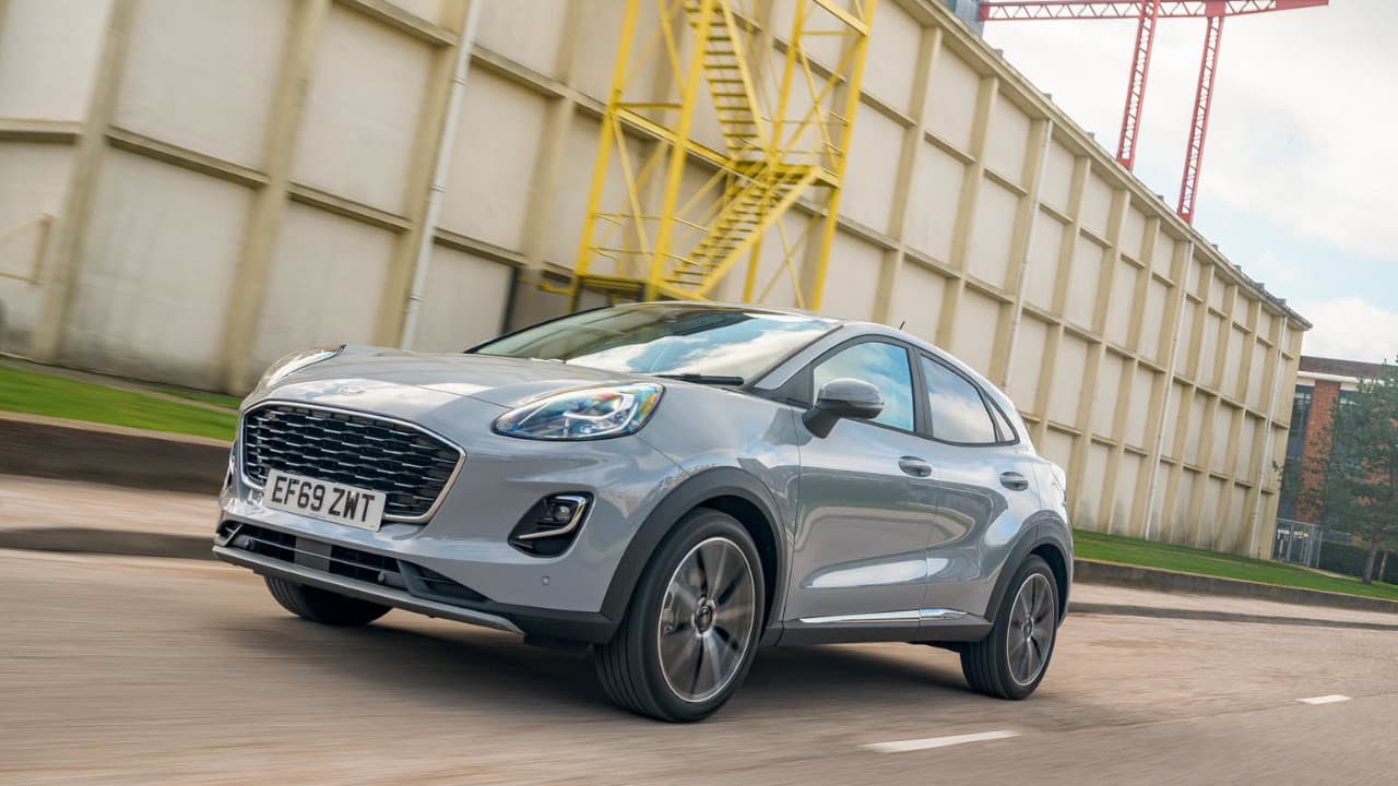 Grey Ford Puma Exterior Front Driving